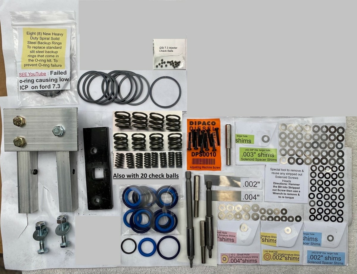 ジリオンHLC1516 7.3 7.3L POWERSTROKE injector deluxe rebuild KIT w/ vice clamp less