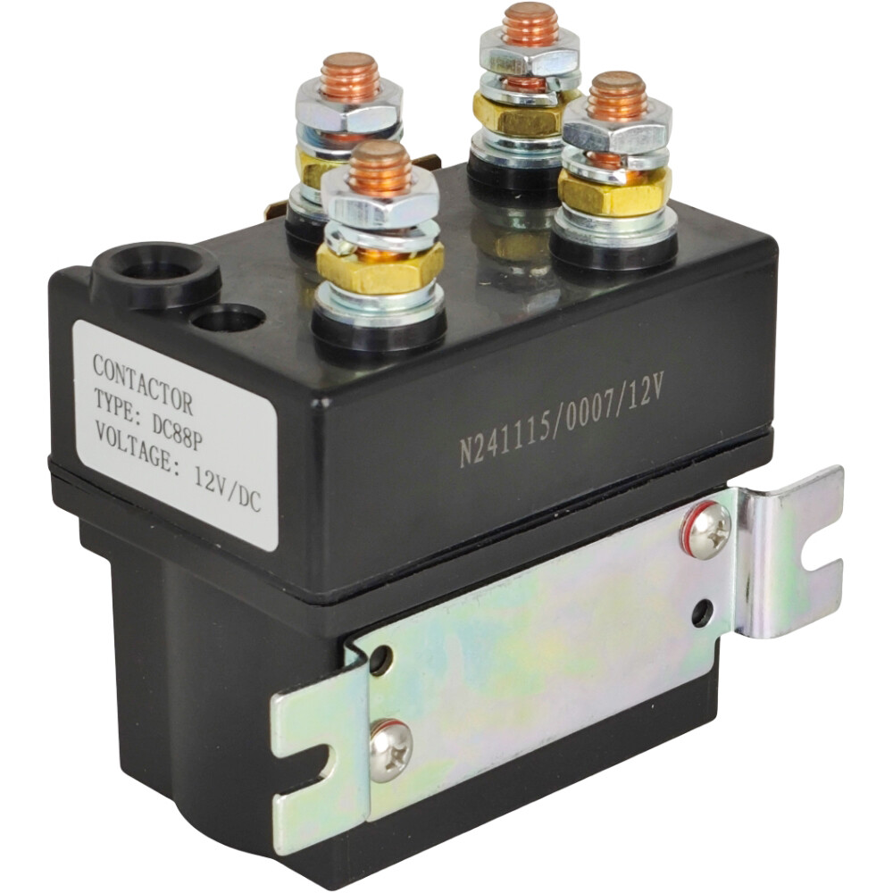 JWDAWN SPDT Motor Omkeringscontactor DC88 12V 100A Solenoïde Schakelaar Vervangt Albright DC88 12 Volt 100 Ampère Omkeringsrelais voor Elektrisch Materiaalverwerking Palletkar Vorkheftruck Stapelwagen