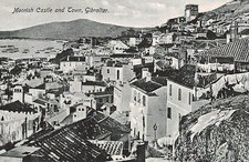 Gibraltar,British Overseas Territory,Moorish Castle & Town,c.1909