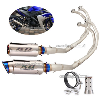 For Yamaha YZF R3 R25 MT-03 2015-2024 Full Exhaust Muffler Tip Front Pipe Escape