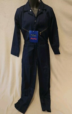 Vtg Walls Long Sleeve Coveralls 38 Tall Blue Overall Work Wear US NOS IMPERFECT 