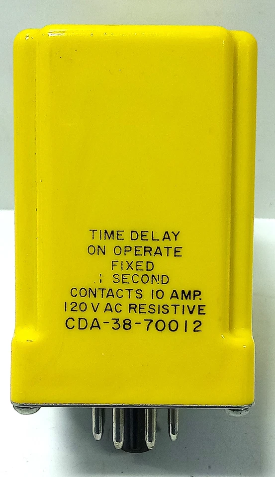 Potter & Brumfield CDA-38-70012 120 V AC 1 sec Fixed On-Delay Time Delay Relay - Image 3 of 4