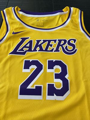 NIKE LOS ANGELES LAKERS LEBRON JAMES #23 ICON EDITION JERSEY MENS
