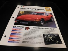 1969-1973 Ferrari Daytona Spec Sheet Brochure Photo Poster 70 71 72