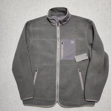 Ten Thousand Sherpa Tech Jacket Men's Size XL Gray Full Zip NWT TTOW010 Pockets