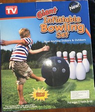 Etna Giant Inflatable Bowling Set Indoors Outdoors 5 Years Up With Pump NIB TV