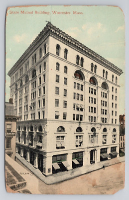 State Mutual Building Worcester Massachusetts 1910 Postcard