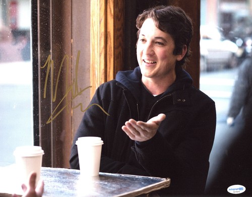 Awkward Moment Miles Teller Autographed Signed 11x14 Photo ACOA #2 *Read Des