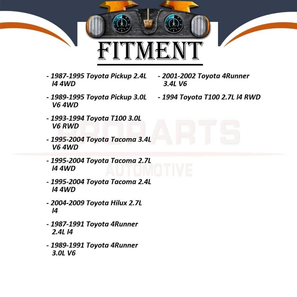 Cilindro de rueda de freno trasero 2x para Toyota Tacoma 3,4 L 4x4 1995-2004 Foto 2 de 4