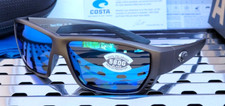 New Costa del Mar TUNA ALLEY TA 188 Sunglasses Matte Steel w/Blue 580G Polarized