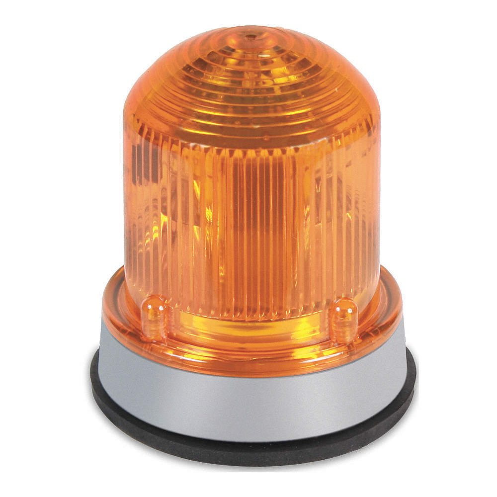 EDWARDS SIGNALING 125LEDFA120A Warning Light,LED,120VAC,Amber,65 FPM 16G589