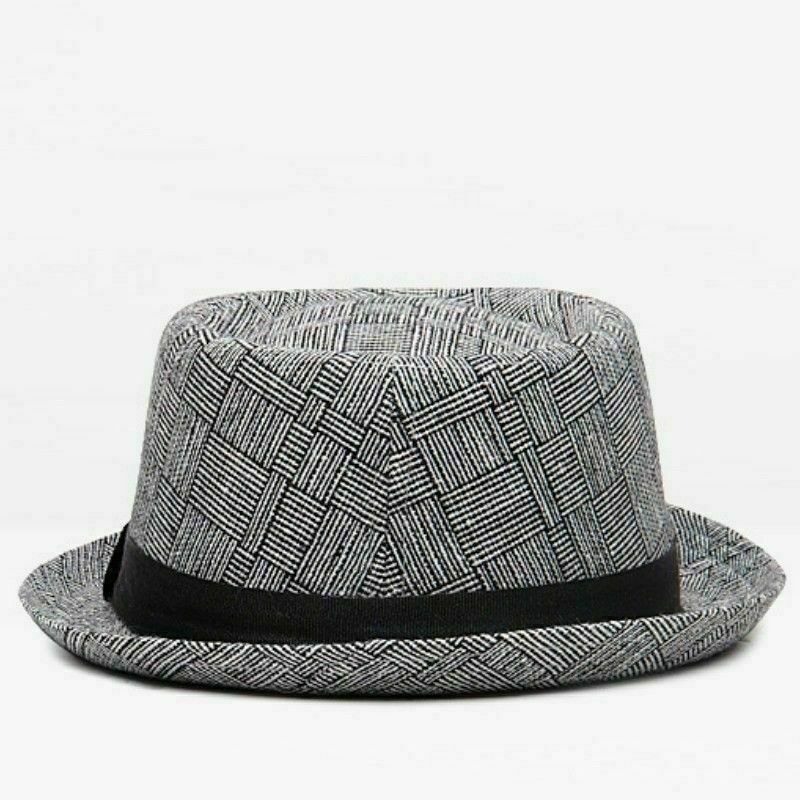 APL Cappello donna uomo Pork Pie berretto tempo libero fascia tesa vintage retrò grigio kaki DE
