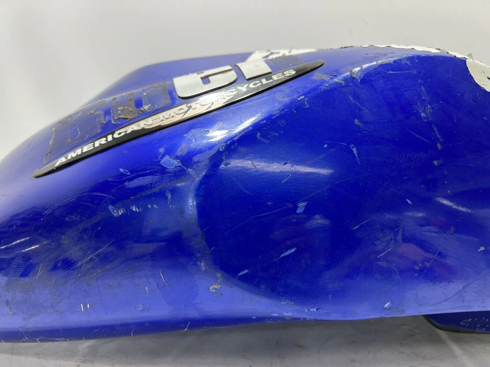 Синий б/у топливный бак Buell M2 Cyclone 1997-2002 годов выпуска - Изображение 3 из 4