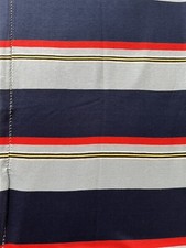 T-SHIRT Woven Knit Fabric With Stretch Wide Stripe 1 1/4 YARDS Double Fold