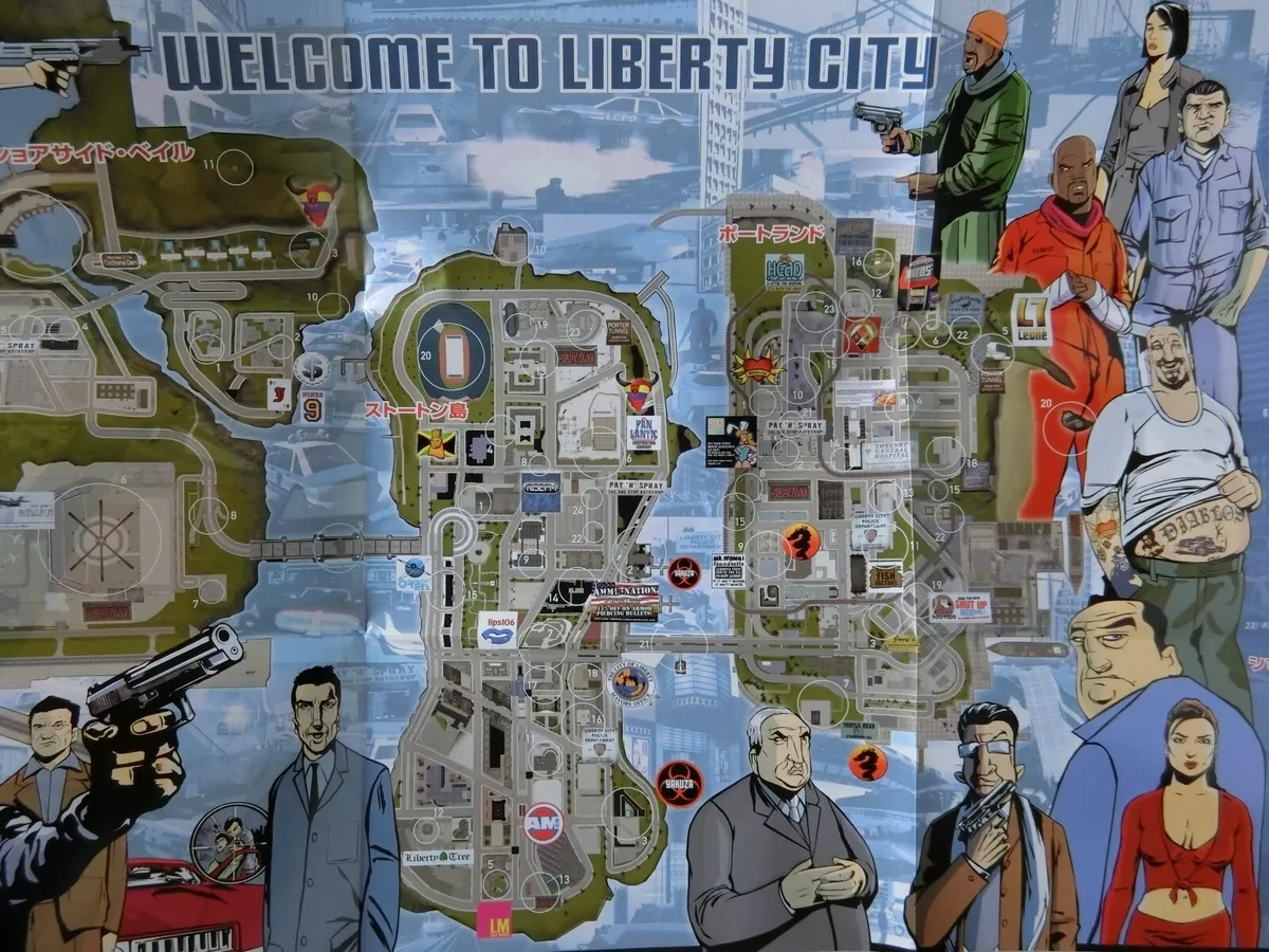 GTA 3's Liberty City Map in GTA 5 