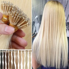 200G THICK Nano Ring Tip Hair Extensions Micro Beads Link Remy Human Hair Blonde