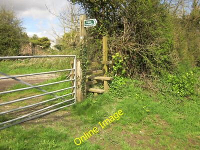 Foto 12x8 Stil, Marldon Road Dainton Plepen Fußweg 3 erreicht die Straße c2014