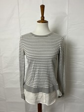 Ann Taylor LOFT Striped Long Sleeve Top Sweater SZ XS Lightweight