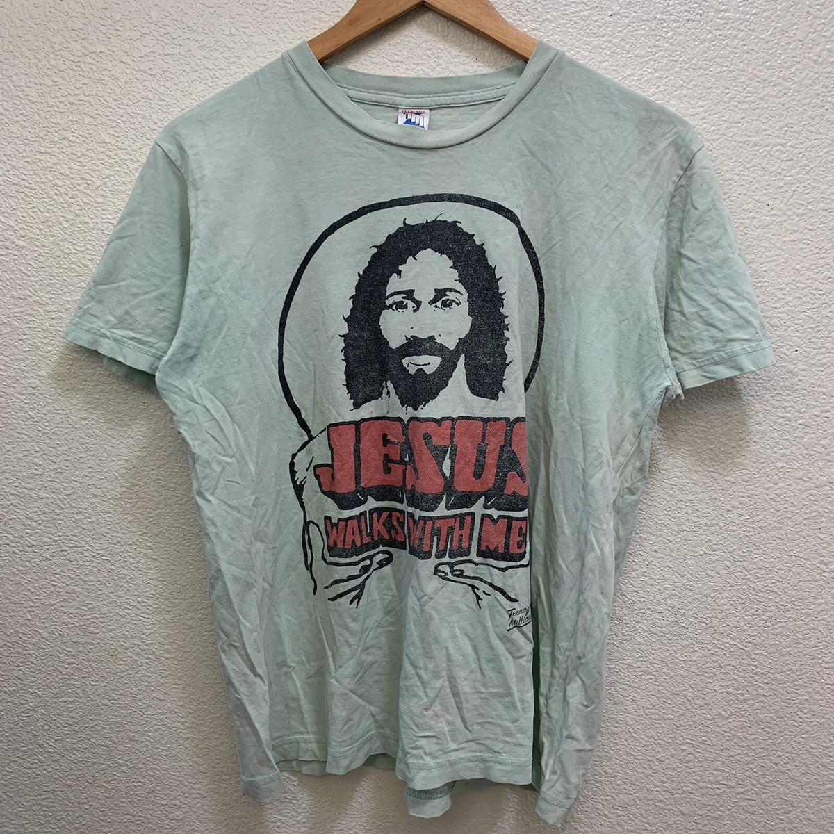 2004 Vintage Kanye West Jesus Walks With Me Tee Shirt Teenage 