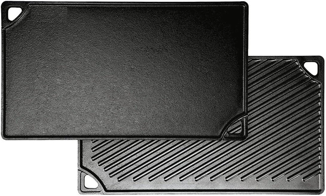 Seasoned Cast Iron Reversible Grill/Griddle, 16.80 x 9.50 Inches, Black
Opens in a new window or tab