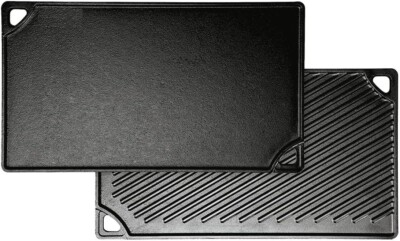 #ad #ad Seasoned Cast Iron Reversible Grill Griddle 16.80 x 9.50 Inches Black $29.99