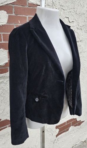 SMALL petite ? women LUCKY BRAND black blazer jacket one button long sleeve - Picture 18 of 22
