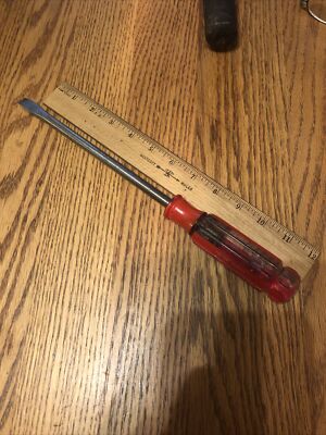 Vintage 13  Tru-Test Supreme Precision Ground Flat Screwdriver #308 USA Made !