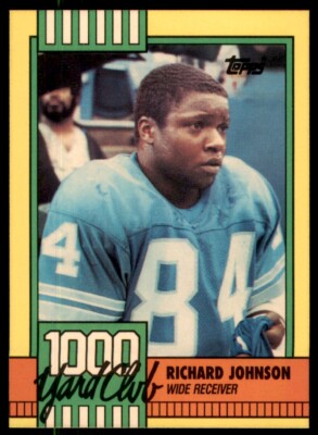 1990 Topps 1000 Yard Club #22 Richard Johnson Detroit Lions