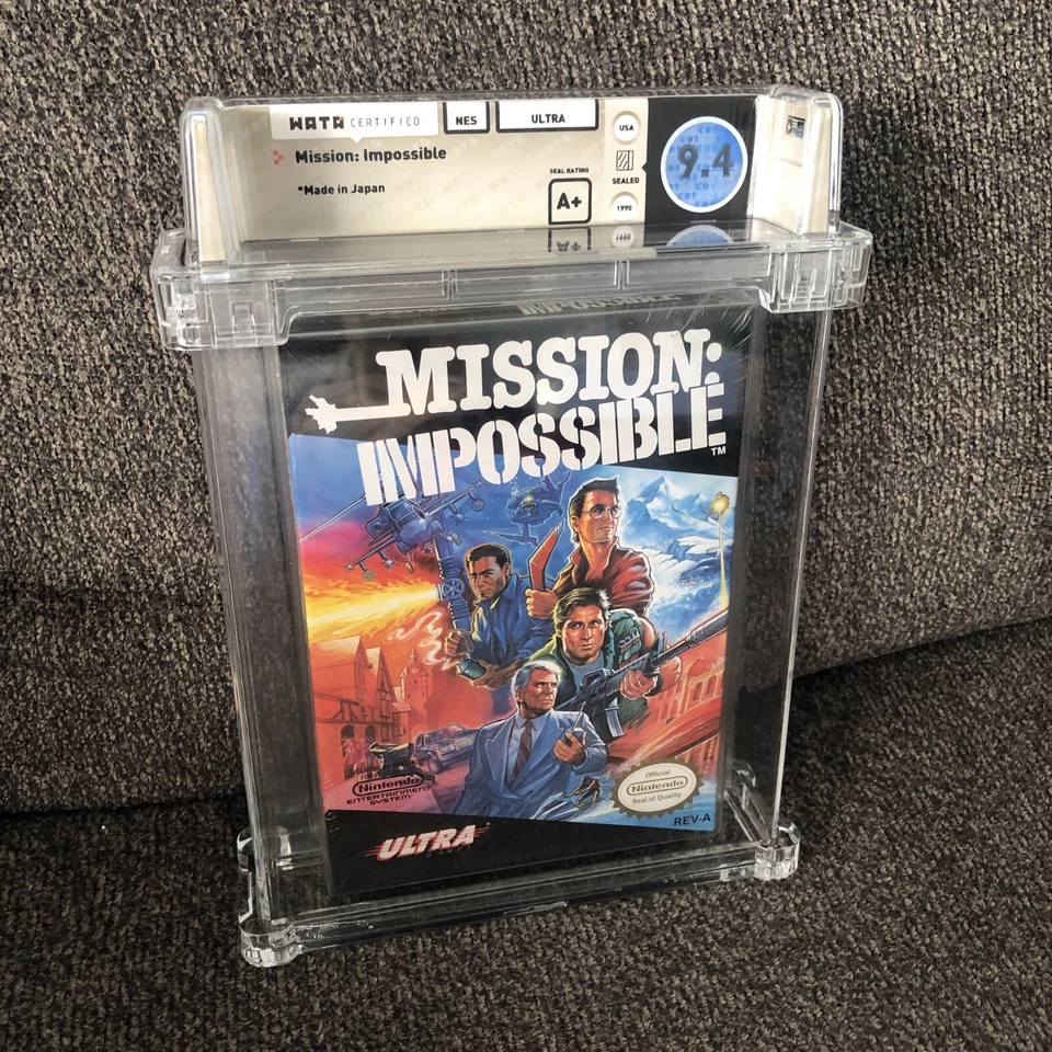 Mission: Impossible (1990, NES) Factory Sealed WATA Graded Nintendo Game 9.4 A+ - Image 4 of 4