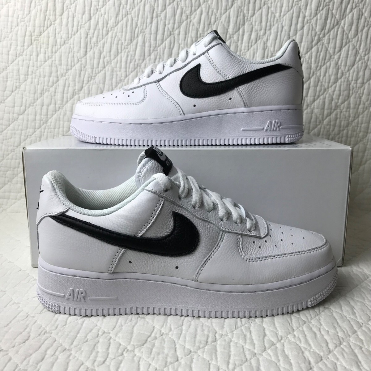 Nike ID By You Air Force 1 Shoes Women's SZ 7.5 White Black DN4165