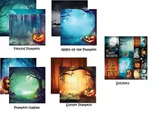 Pumpkin Hallow Scrapbook Paper & Stickers Set