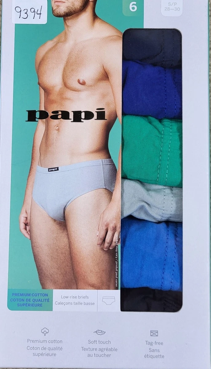 PAPI Mens Low Rise Briefs Small 28-30 Premium Soft Touch Tag Free