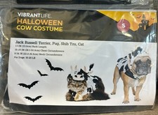Vibrant Life Pet Halloween Cow Costume New - Size S