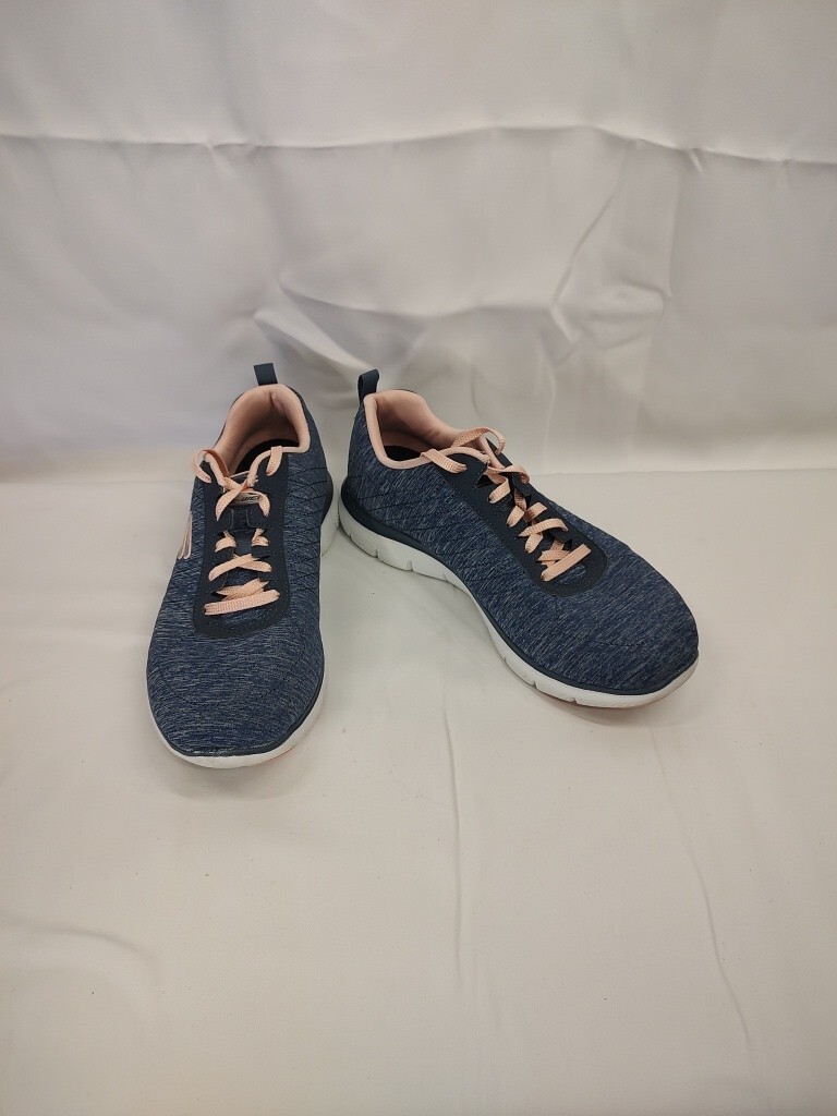 Skechers Womens Flex Appeal 12753W Blue/Pink Casual Shoes Sneakers Size 