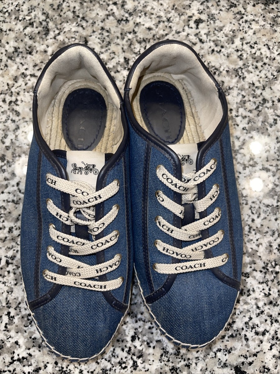 COACH コーチ　デッキシューズ　スエード　ブルー Coach Shoes Jean Blue Color Blue Size 6.5 B Lace Up. | eBay