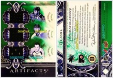 UD ARTIFACTS 2010 THORNTON / CARTER / ESPOSITO NHL RARE TRIPLE GAME JERSEY /15