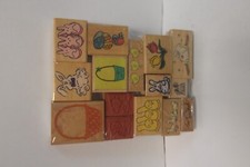 EASTER THEMED VARIETY SET OF 15 WOODEN STAMPS NEW