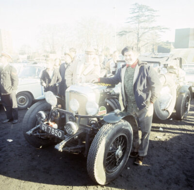 Keith Schellenberg N Barclay, 1930 Bentley tourer London Sydney Rally 1968 Photo