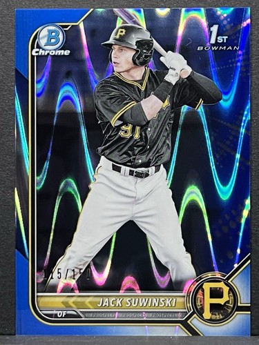2022 Bowman Chrome Jack Suwinski 1st Prospect Blue Refractor 115/150 #BCP-84 - Bild 1 von 2