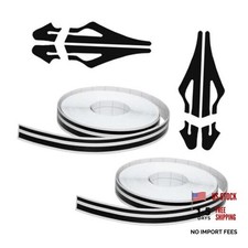 2 Rolls&times;32Ft Car Vinyl Pinstriping Tape Stripe Decal, DIY Car Body Side Black