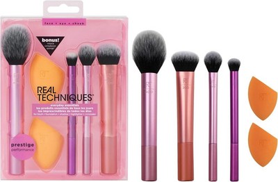2026 Real Techniques Make-up Pinsel Set Foundation glatt Mixer Schwämme Puff 