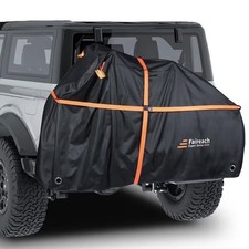 800D Waterproof Bike Cover for 2 Bikes with Straps Storage Bag &ndash; Black