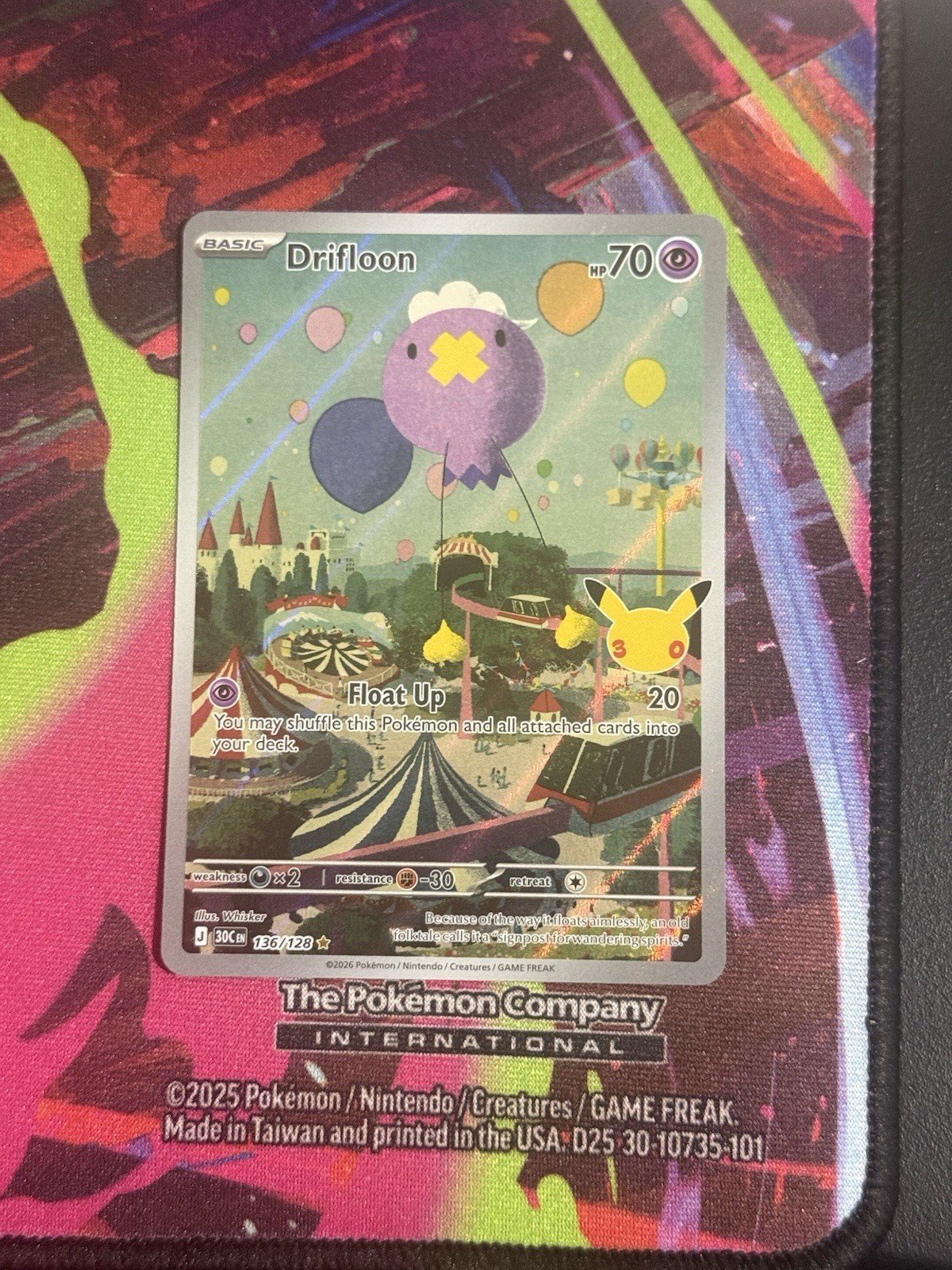 Pokemon TCG 30th Celebration Drifloon Illustration Rare