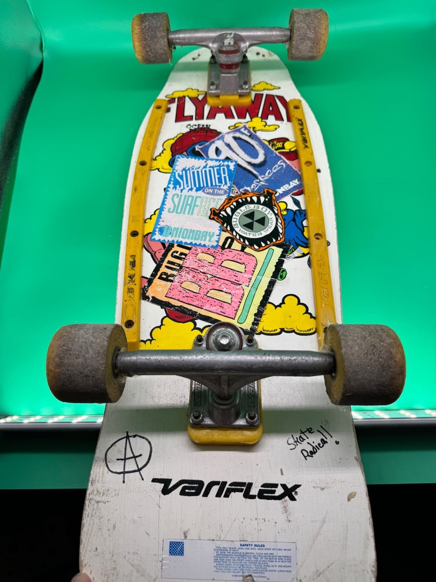Vintage 1980's Variflex Flyaway Complete Skateboard (GREAT PATINA