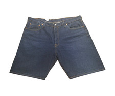 New LEVI'S 501 Size 40 X 9" Dark Blue Stretch Cotton Hemmed Original Jean Shorts