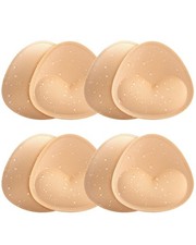 Waterproof Bathing Suit Cups Inserts - 4 Pairs Swimsuit Pads Heart Push up In...