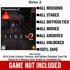 Siren 2 100 All Items PS2 Memory Card CHEATS