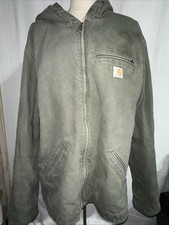 Carhartt 104392-MOS Jacket Sherpa Lined Hooded Men s Size XL Green