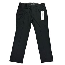 Calvin Klein Mens X Slim Fit Performance Stretch Solid Dress Pants Black 38x30