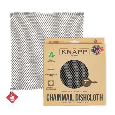 Knapp Made Chainmail Dishcloth 7 x5  - Replace Your Dirty Sponge - All Purpos...